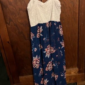 Floral overlay dress